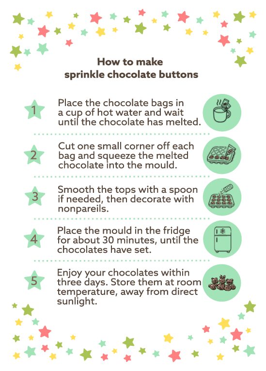 Chocolate button making instructions