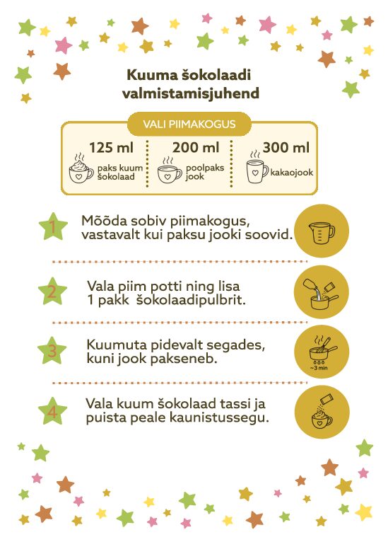 Kuuma šokolaadi valmistamisjuhend