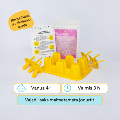 Roosa jogurtijäätise valmistamise komplekt 15095