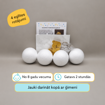 Eglītes Rotājumu Pagatavošanas Komplekts, Sudraba Čiekurs