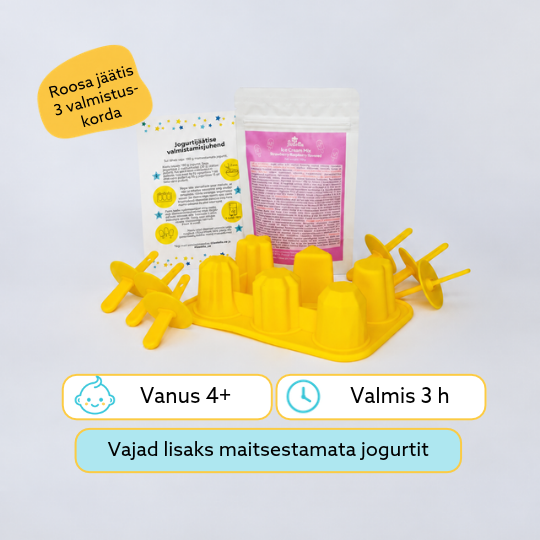 Jogurtijäätise valmistamise komplekt – roosa